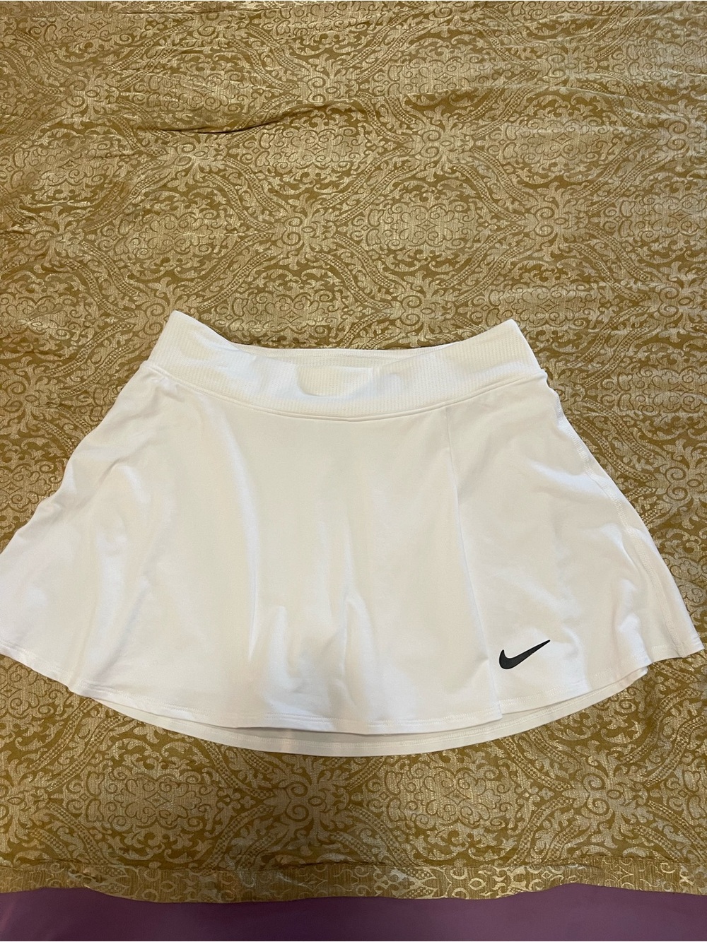 Nike White Circle Skirt with Black Swoosh